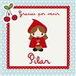 Stickers cuad. Caperucita Roja 16u Pers